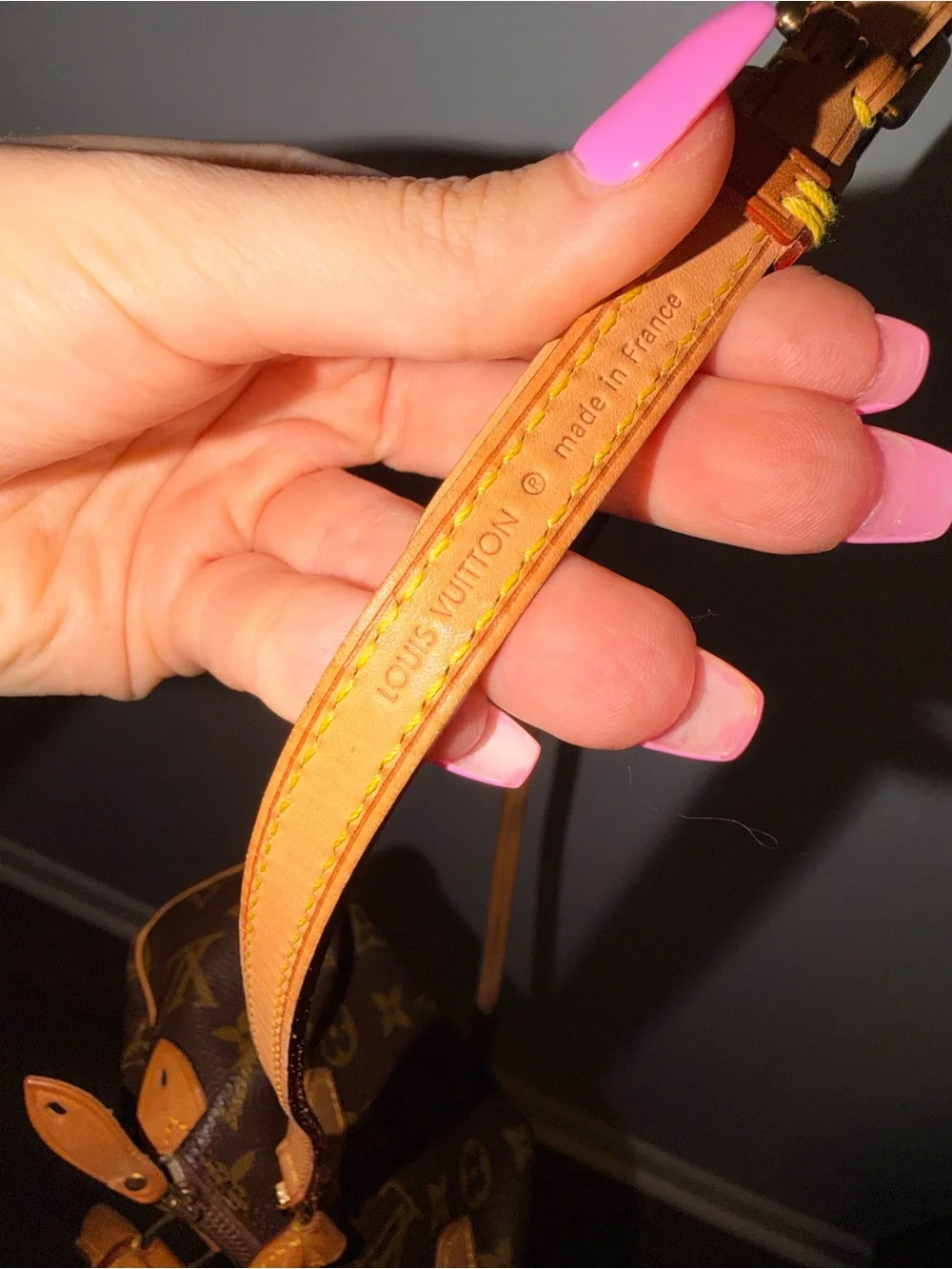 Louis Vuitton Brown Monogram Nano Speedy Bag with Strap